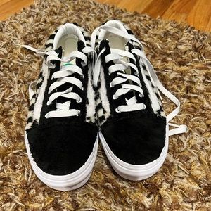 Vans Old Skool Fuzzy Checkered Sherpa shoes